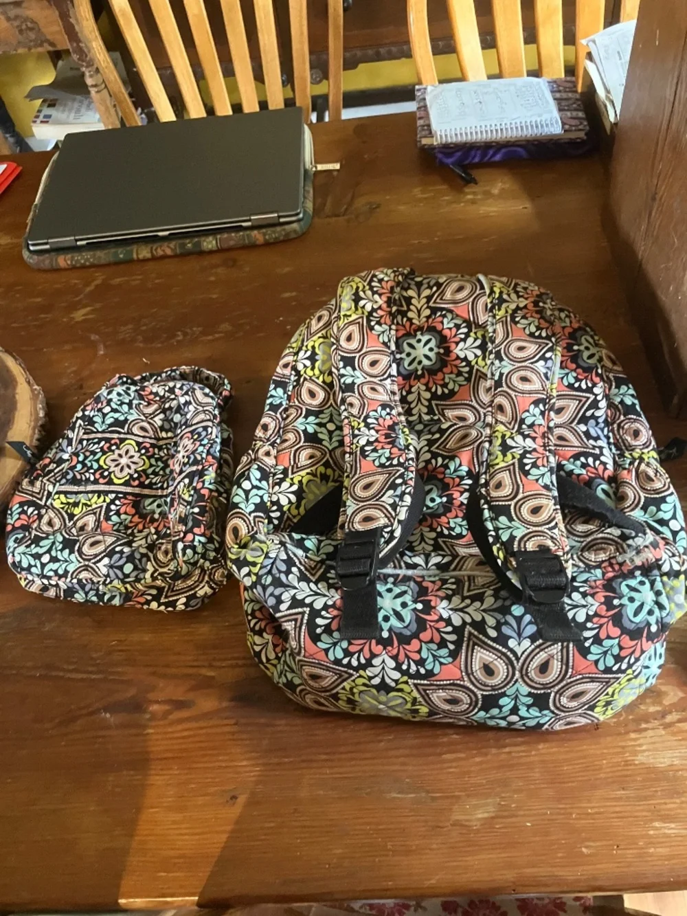 Vera Bradley backpack with baby bag